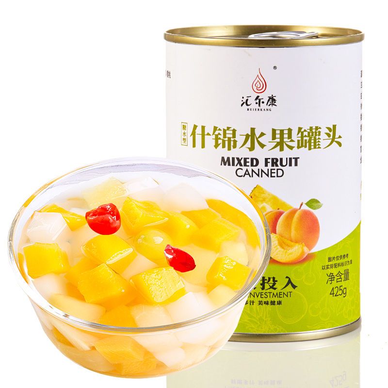 新鲜什锦罐头水果黄桃罐头椰果梨罐头方便速食休闲零食砀山特产