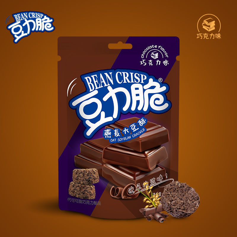 37706-豆力脆燕麦雪花酥70g*6包抹茶草莓巧克力味网红零食小吃糕点-详情图