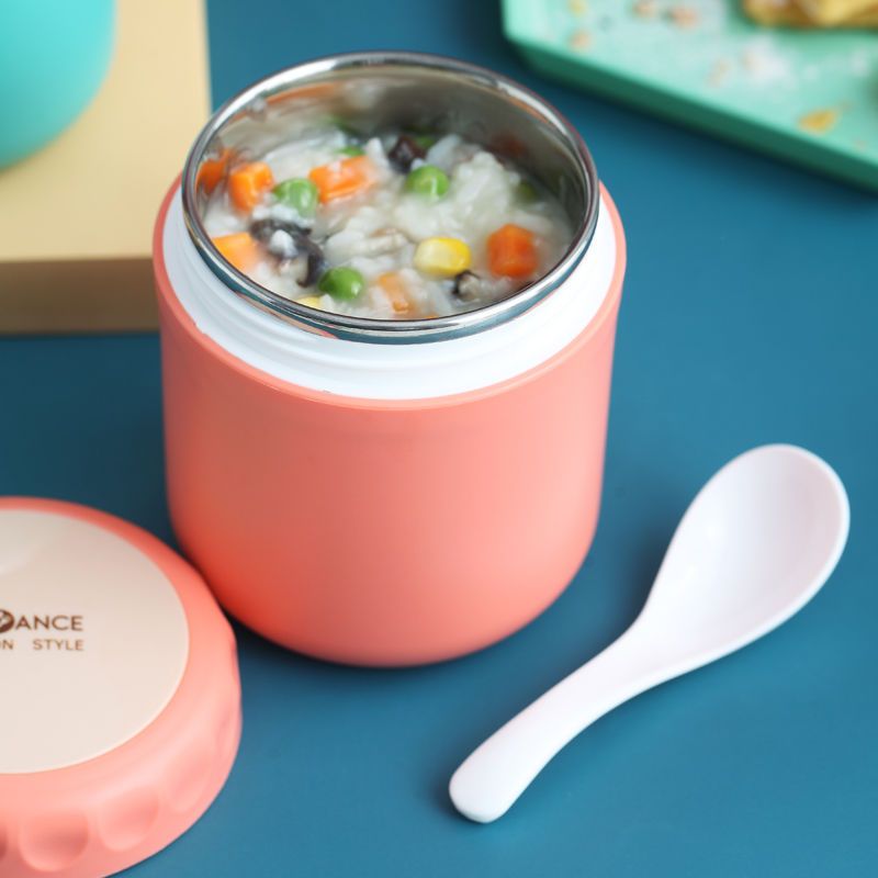 304 stainless steel insulated bucket cup breakfast cup sealed with cover portable office worker student large capacity milk soup can