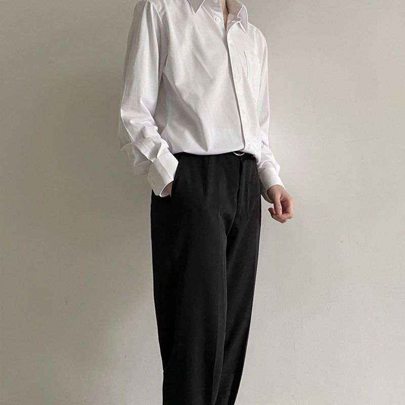 Miao's original black trousers DK uniform pants school supply solid color basic straight casual pants class uniform sports meeting