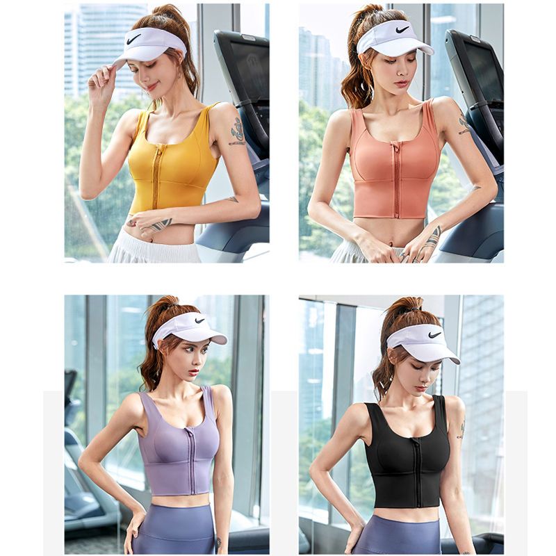 Sports underwear women's anti-shock and anti-sagging running beautiful back gathered stereotypes fitness yoga clothing vest bra top