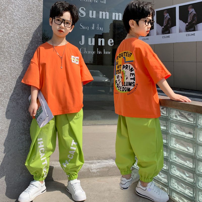 男童夏装套装新款中大童夏季短袖运动休闲潮韩版帅气男孩儿童