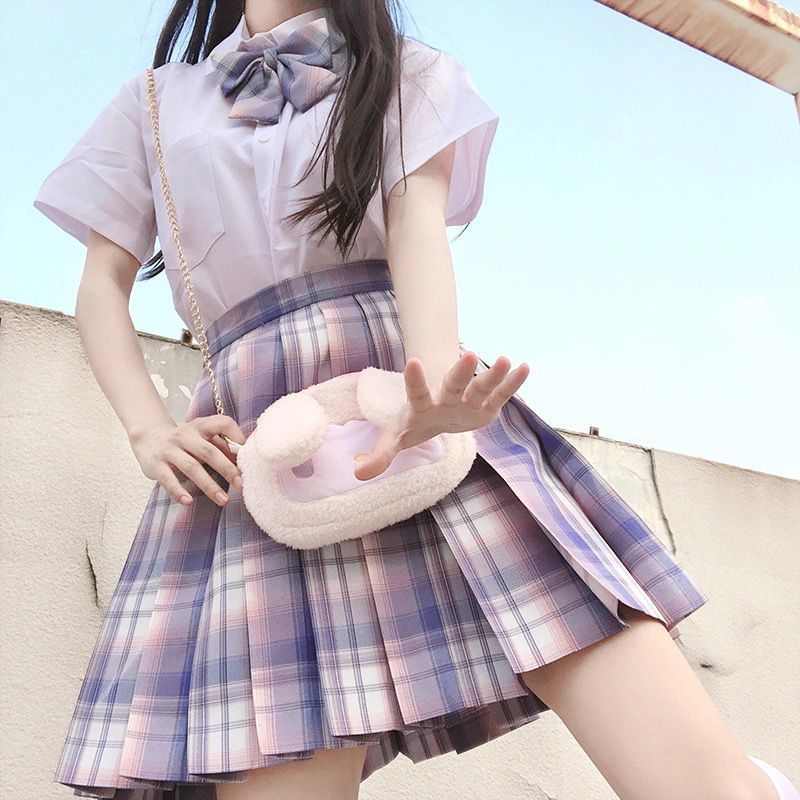 Japanese Collection genuine JK uniform full set pleated skirt fashion women's summer short skirt shirt college school uniform