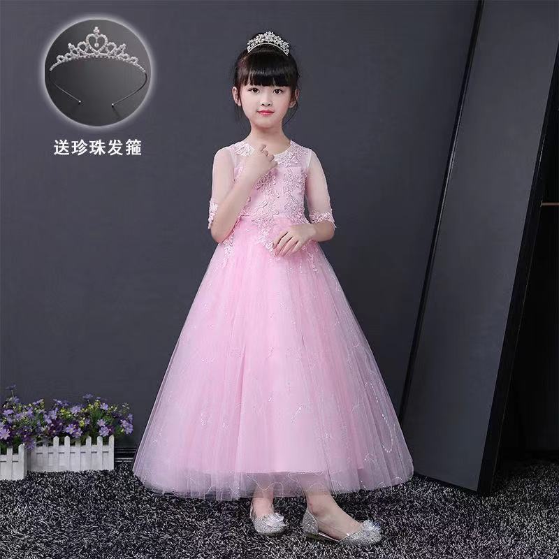 Girls Dress Children's Princess Dress Dress High-end Summer New Puffy Wedding Dress Costume Little Girl Dress
