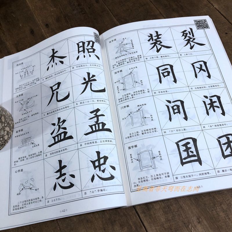 欧阳询楷书入门教程基本笔画偏旁部首字体结构初学者欧体毛笔字帖
