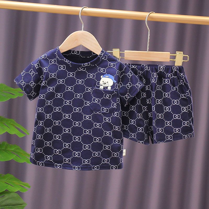 男童夏季套裝2022新款1-5歲3兒童洋氣帥氣小童男寶寶夏裝短袖套裝