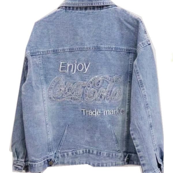 Embroidered denim jacket women 2023 spring and autumn new Korean version short loose casual all-match Harajuku style top trend