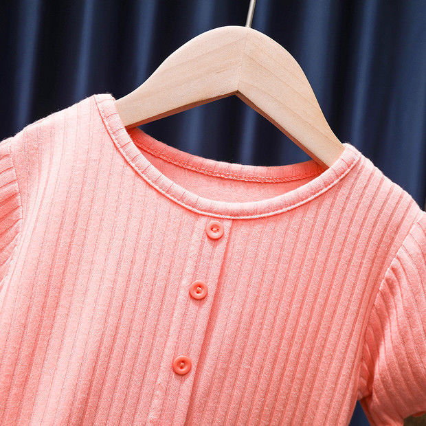儿童短袖T恤女童韩版洋气上衣宝宝透气百搭夏装薄款2021夏季新款