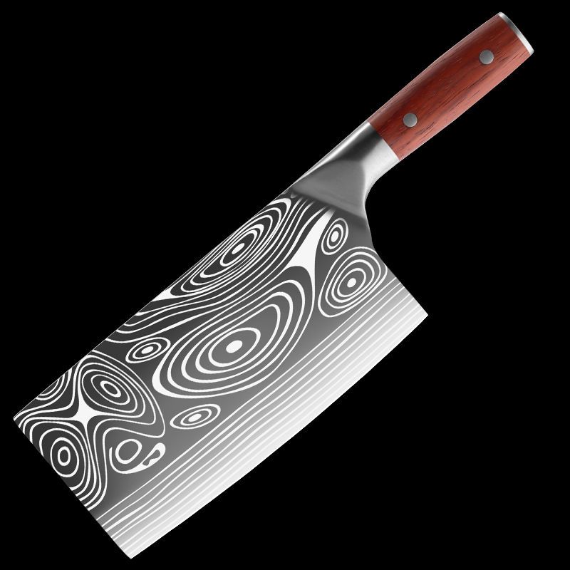 曾太菜刀正品家用不锈钢切肉刀切片刀菜刀专用厨房工具木柄刀