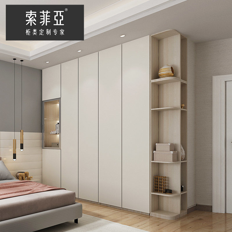 索菲亚衣柜定制北欧现代风格卧室超高门定制衣帽间平板掩门家具