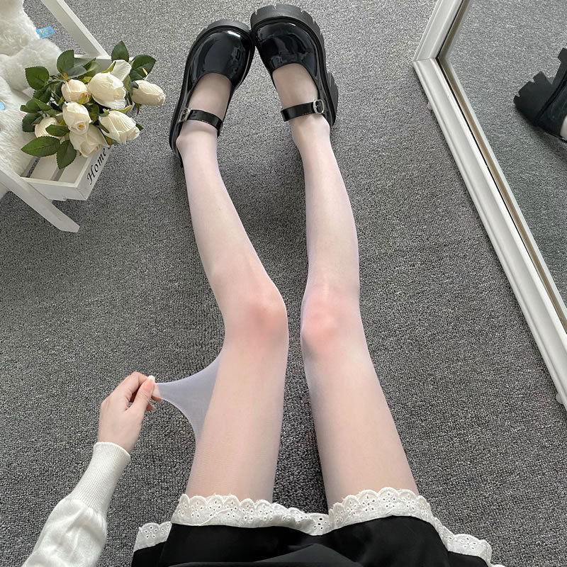 純白絲襪女超薄款2021新款網紅黑絲春秋光腿神器菠蘿襪防勾絲夏季