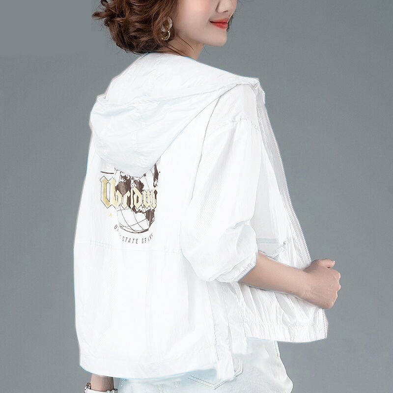 Sun protection clothing for women 2023 new summer middle-aged mother's wear thin short coat Korean style loose breathable sun protection clothing trendy
