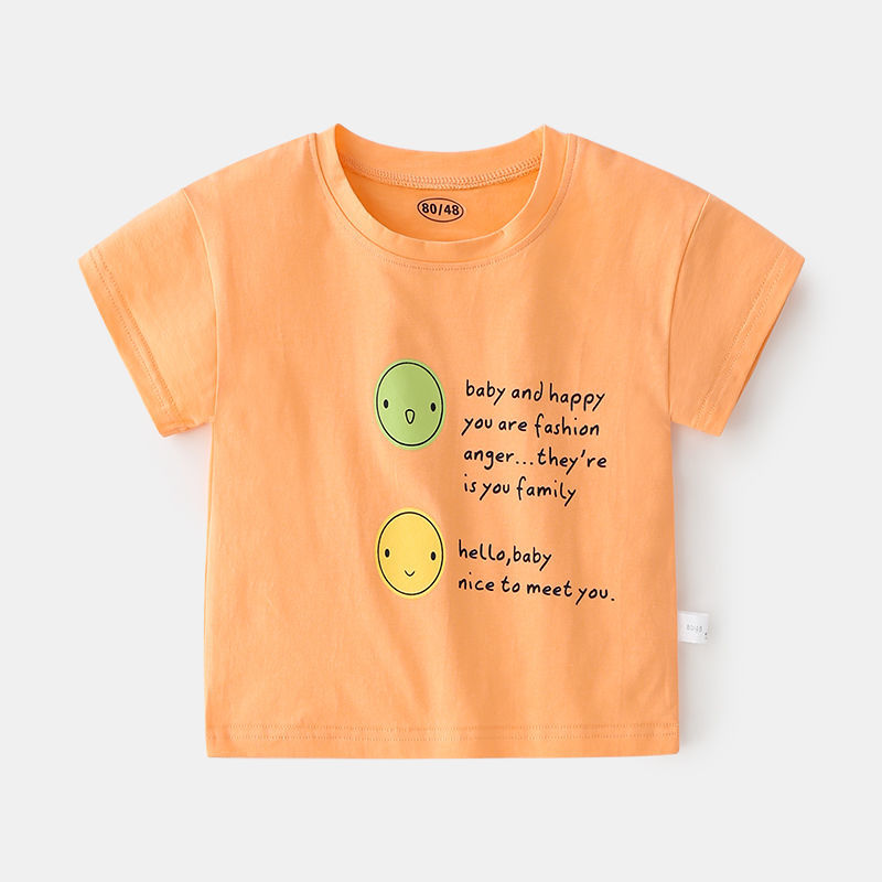 儿童夏季t恤超薄短袖0-3岁男女童宝宝半袖上衣婴儿打底衫童装