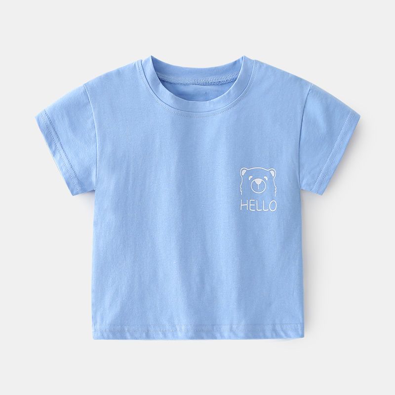 儿童超薄短袖夏季t恤0-3岁男女童宝宝半袖上衣婴儿打底衫童装