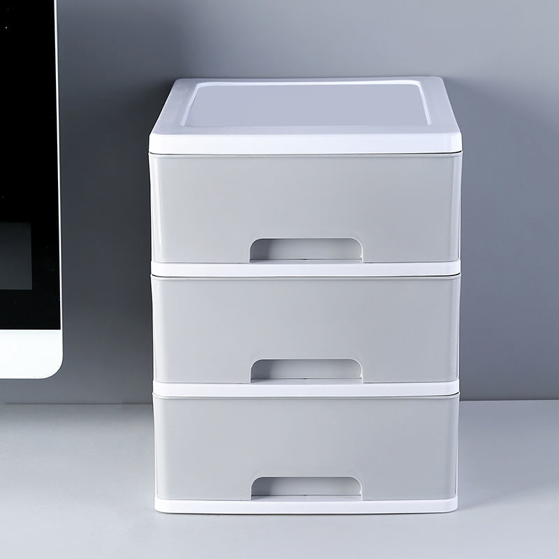 桌面收纳盒透明小抽屉式书桌上收纳柜塑料文具杂物箱迷你储物盒子
