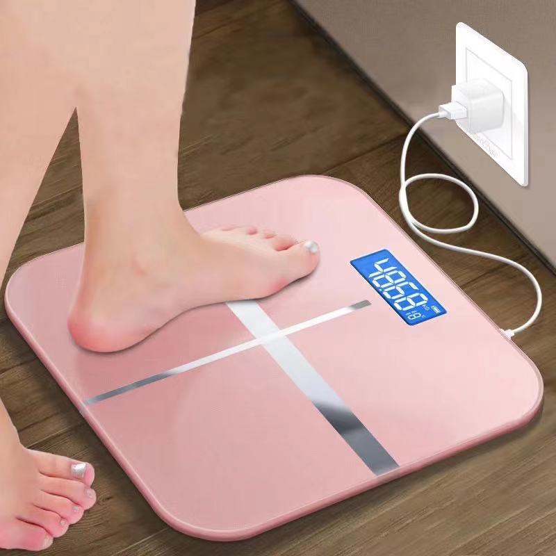 人体秤可选USB充电电子称体重秤精准家用健康秤智能减肥体脂秤女