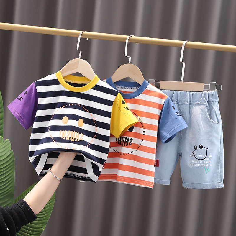 男童夏装套装2023夏季新款1-3岁4儿童洋气宝宝POLO衫短袖两件套潮