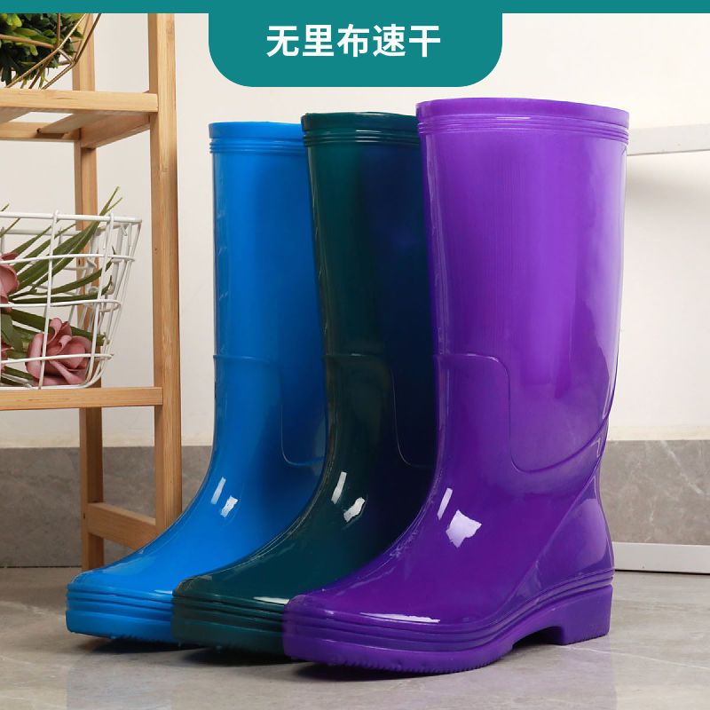 無里布雨鞋防滑舒適時尚防水鞋女夏天加絨中高筒水靴耐磨雨靴膠鞋