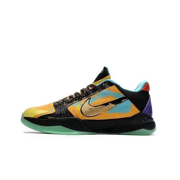 新zoom kobe 5科比5黑黄李小龙男实战耐磨气垫篮球鞋低帮休闲运动