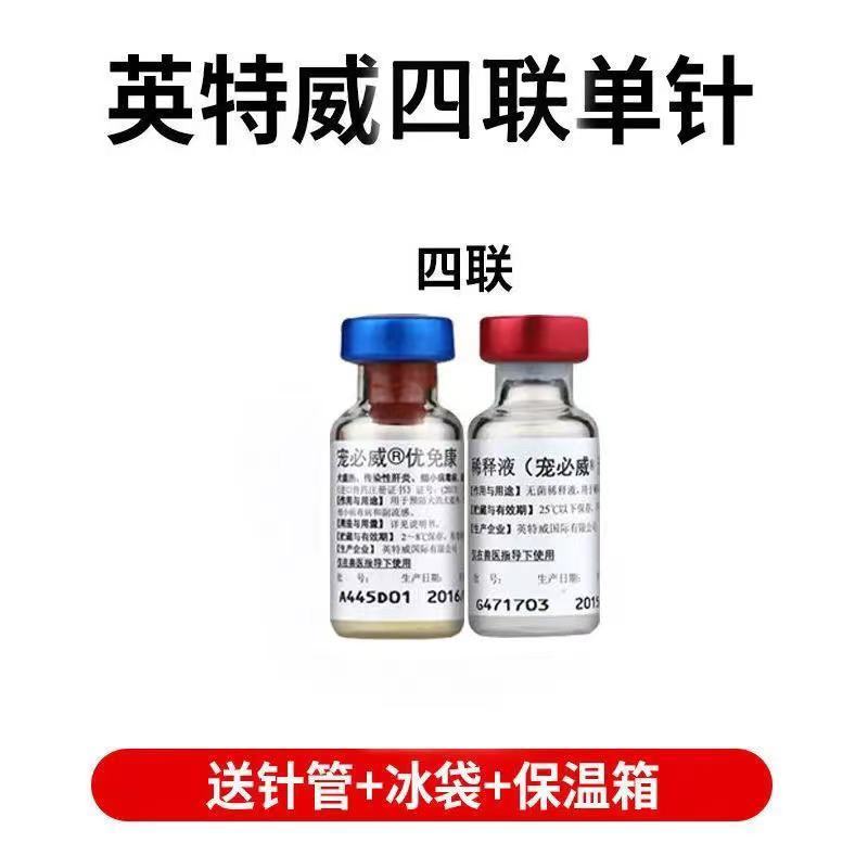 宠必威犬用四联育苗/4联英特威疫苗狗狗犬瘟细小幼犬疫苗【3月27日发