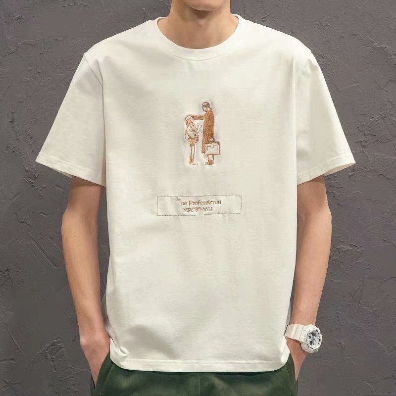 Summer men's short-sleeved t-shirt student trend tide brand Korean version top clothes new half-sleeve T-shirt men's tide 1/2 piece