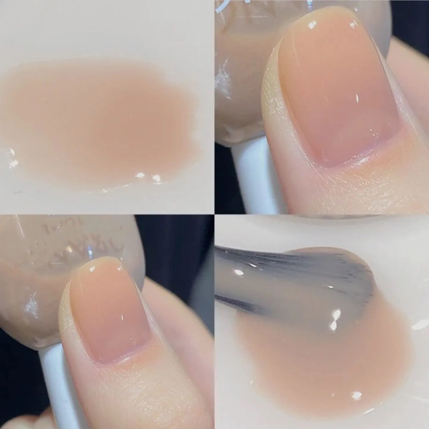 裸色冰透系列指甲油免烤不可撕持久不掉色顯白網紅學生通勤美甲油