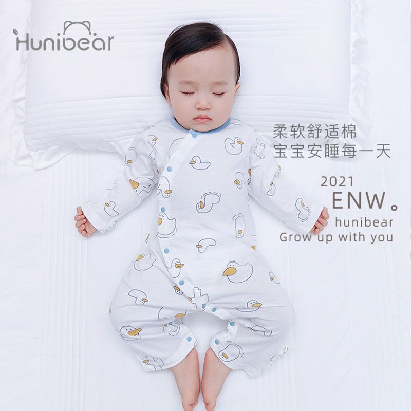 Baby jumpsuit summer thin newborn clothes pure cotton female air-conditioning clothes spring and autumn baby rompers summer clothes