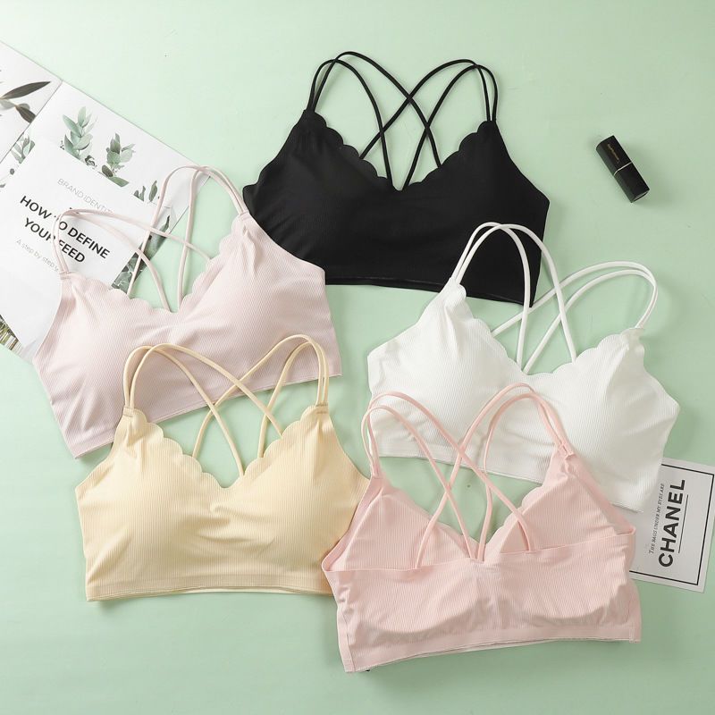 Ou Shibo seamless underwear feminine charming bra gathers the breasts and the beautiful back bra integrated suspenders bottoming vest