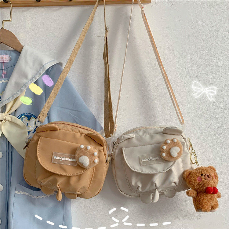 Ins Japanese puppy butt cartoon cute vintage girl crossbody bag Korean chic soft girl cute little bag