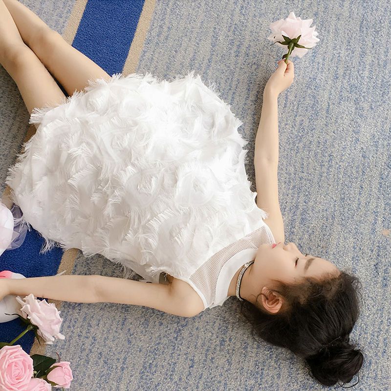 女童连衣裙夏季韩版网红洋气女孩裙子雪纺儿童宝宝夏装网纱公主裙