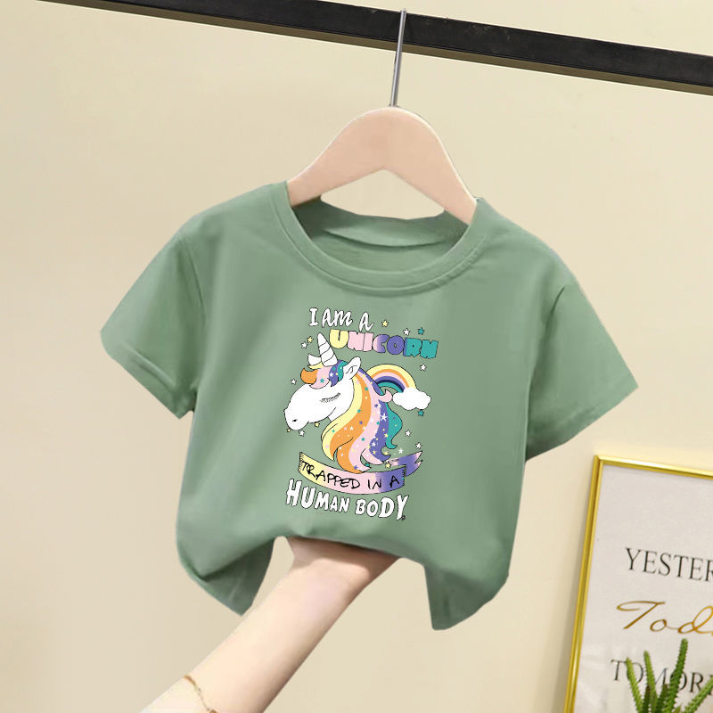 Boys and girls short-sleeved cotton T-shirt new summer small, medium and large children's bottoming shirt handsome baby loose top tide