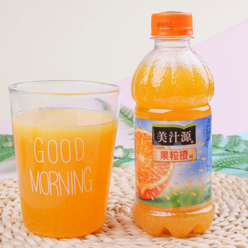 可口可乐美汁源果粒橙 300ml*12瓶整箱橙汁 果汁饮料包邮