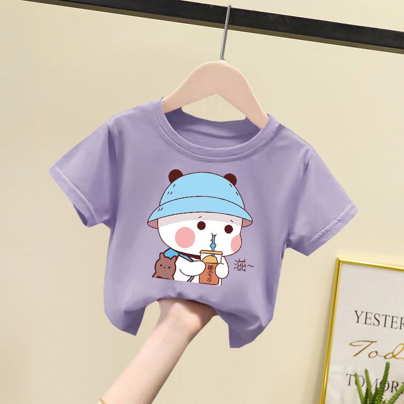 Boys and girls short-sleeved cotton T-shirt new summer small, medium and large children's bottoming shirt handsome baby loose top tide