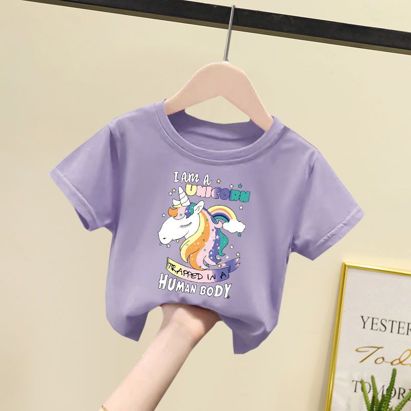 Boys and girls short-sleeved cotton T-shirt new summer small, medium and large children's bottoming shirt handsome baby loose top tide