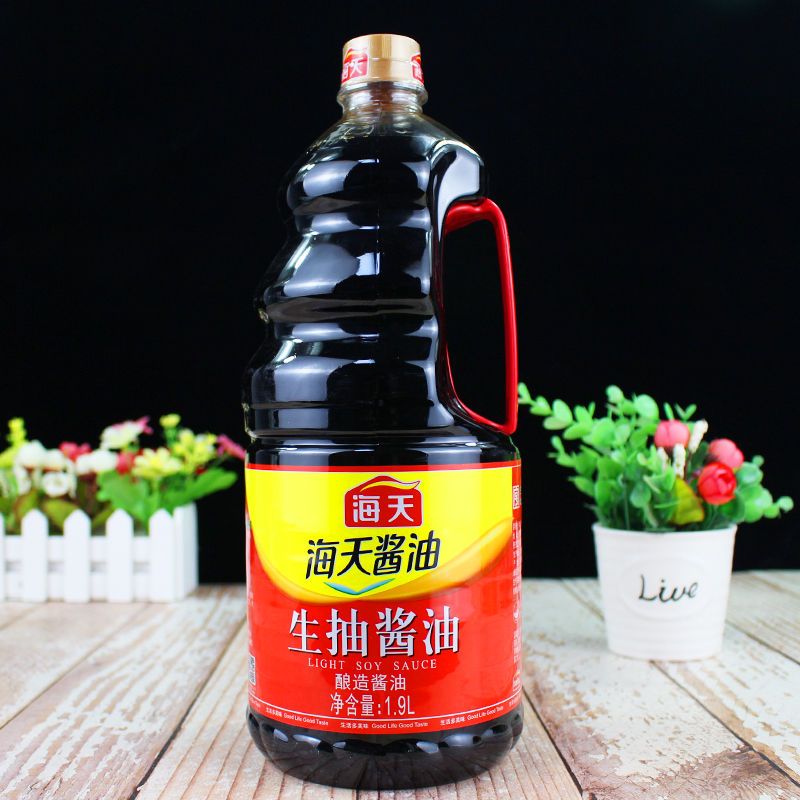 海天生抽酱油1.9l超值装酿造酱油烹调炒菜凉拌去腥