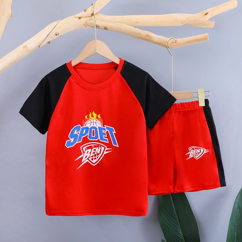 37739-男女童速干衣运动套装2021夏季新款帅气篮球服男孩女孩中大童球衣-详情图