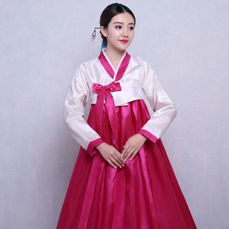 鲜族韩服表演服日常改良女团舞台宫廷传统裙子服装韩国朝鲜族套装