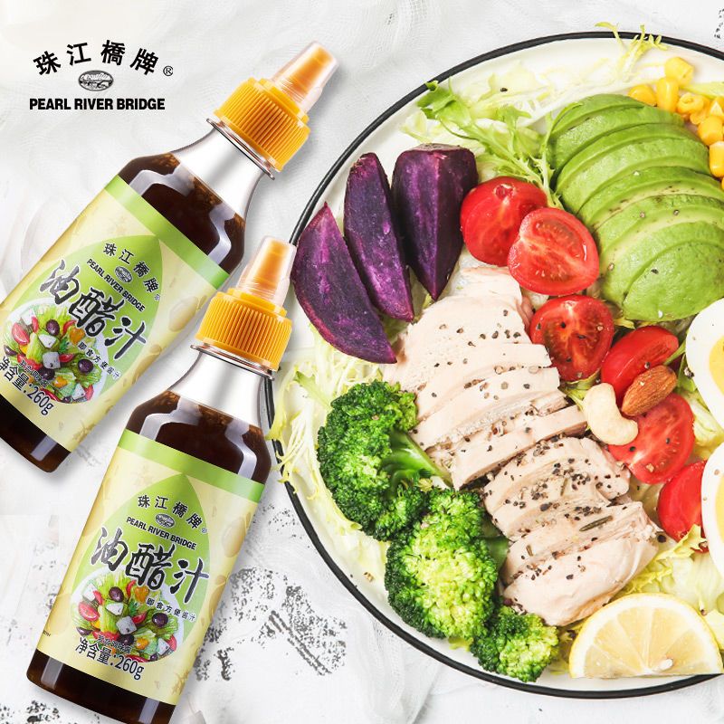 37678-0脂肪油醋汁低脂轻食沙拉汁健身珠江桥牌日式和风沙拉酱蔬菜调料-详情图