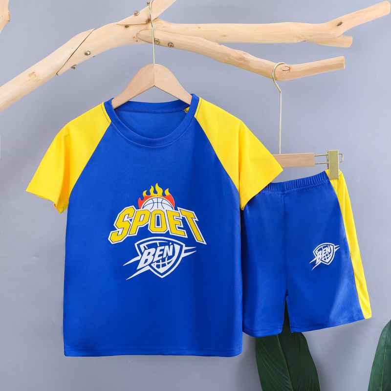 37739-男女童速干衣运动套装2021夏季新款帅气篮球服男孩女孩中大童球衣-详情图