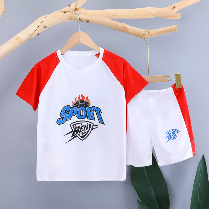 37739-男女童速干衣运动套装2021夏季新款帅气篮球服男孩女孩中大童球衣-详情图