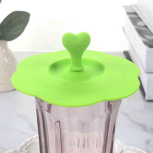 食品级硅胶杯盖防尘环保硅胶杯盖陶瓷水杯杯盖通用马克杯可夹勺盖