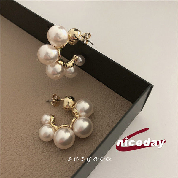 Korean Pearl Arc Fashion Earrings Exquisite Super Fairy Temperament Niche Design 2020 New Trendy Earrings