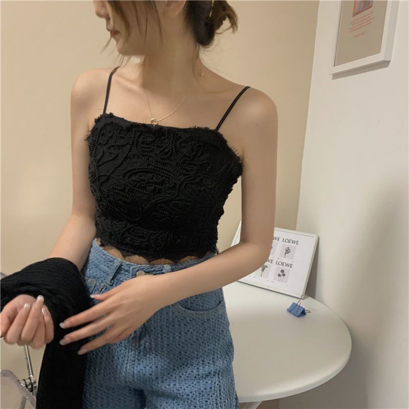Western-style camisole women's  summer new lace slim fit sleeveless top with beautiful back bottoming shirt