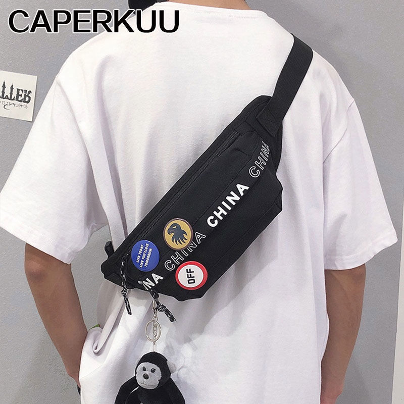 CAPERKUU潮牌胸包男士2021新款日系斜挎包腰包女ins潮休闲小挎包