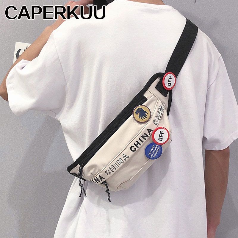 CAPERKUU潮牌胸包男士2021新款日系斜挎包腰包女ins潮休闲小挎包