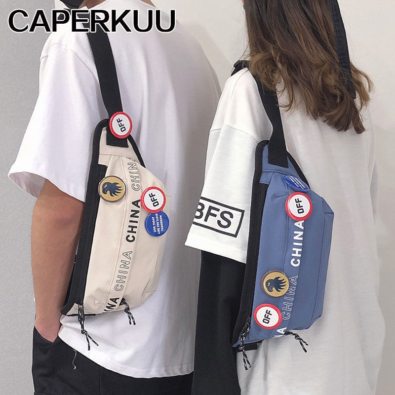 CAPERKUU潮牌胸包男士2021新款日系斜挎包腰包女ins潮休闲小挎包