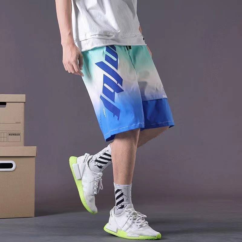 Shorts men's port style 2022 summer fashion brand trend loose casual 5-point outerwear sports gradient beach pants