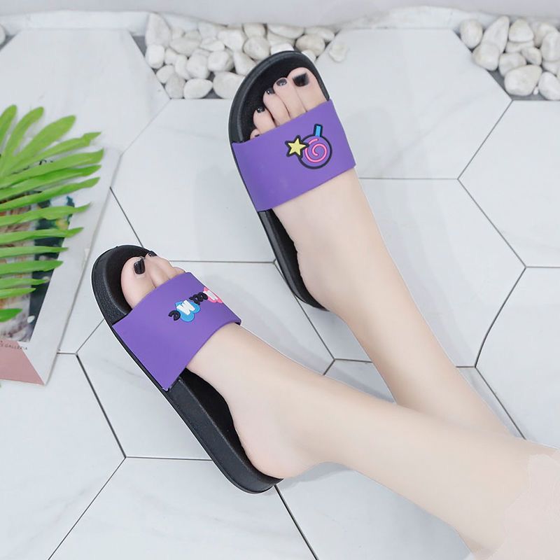 Buy one get one free slippers women's summer outdoor wear four seasons indoor home couple soft bottom bathroom non-slip deodorant sandals and slippers