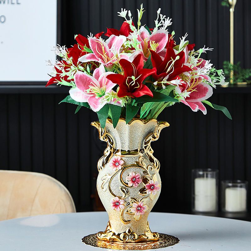 假花仿真花高档花瓶摆件客厅玫瑰花束干花花束北欧