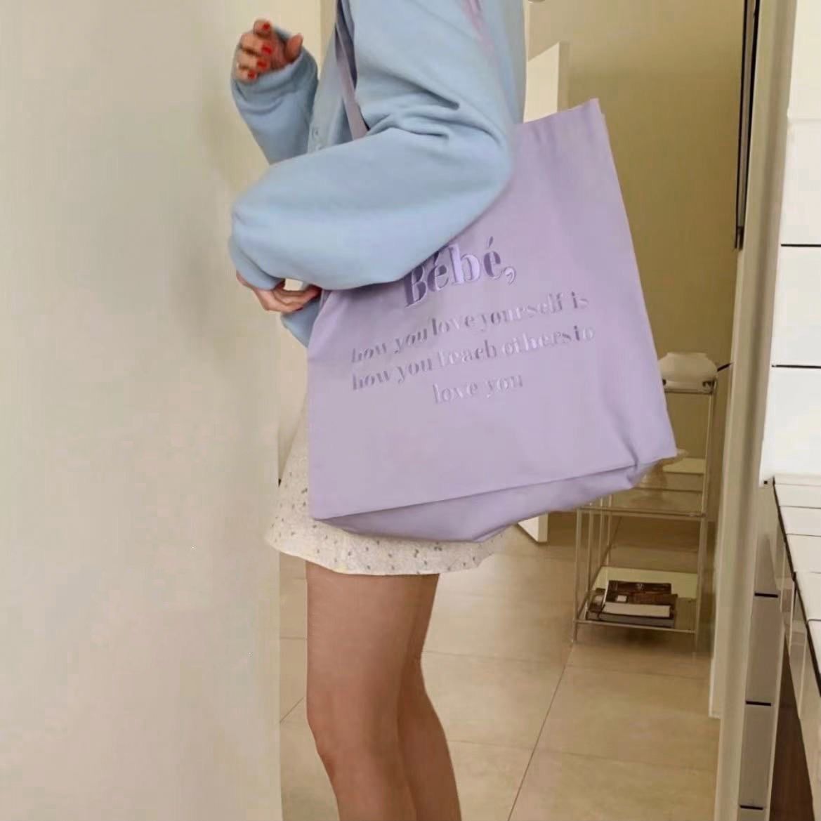 包包女2021新款ins帆布包女學生韓版日系單肩包百搭簡約手提大包